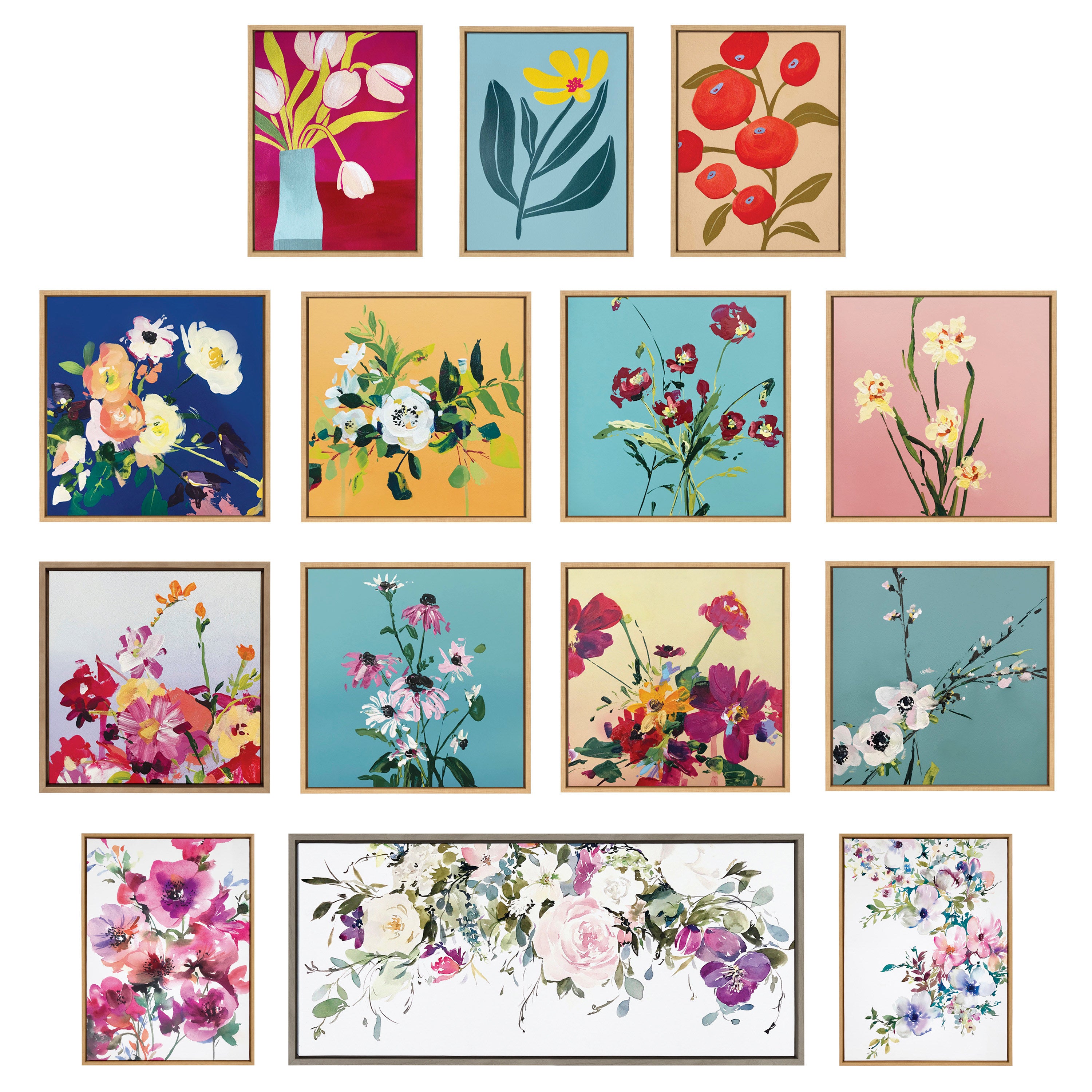 Sylvie Yellow Flower Framed Canvas by Emma Daisy
