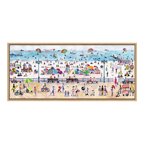 Sylvie Beach Framed Canvas by Michael Storrings