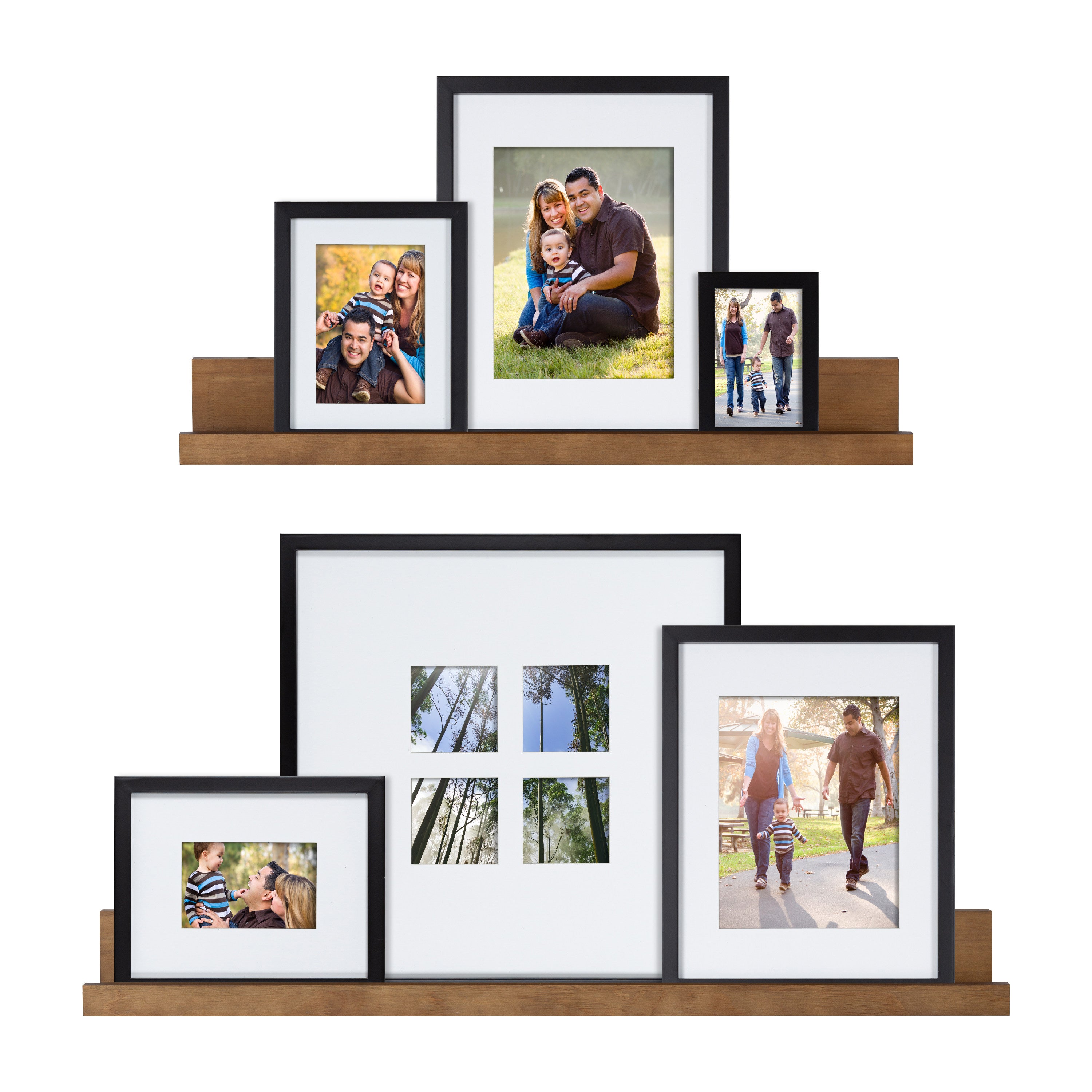 Gallery Wall Shelves with Frames Set