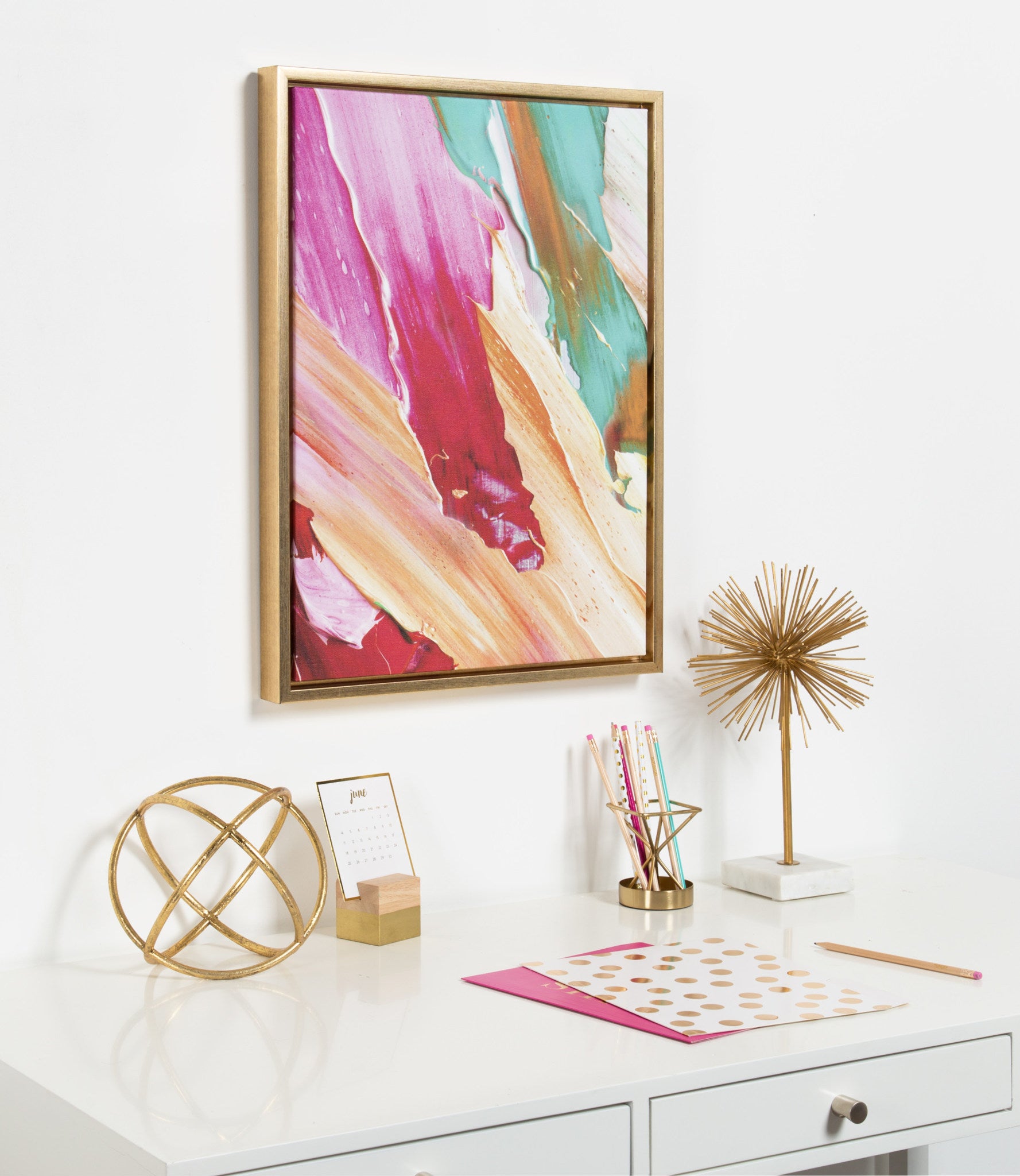 Sylvie Lush Color Acrylic Framed Canvas by Amy Peterson