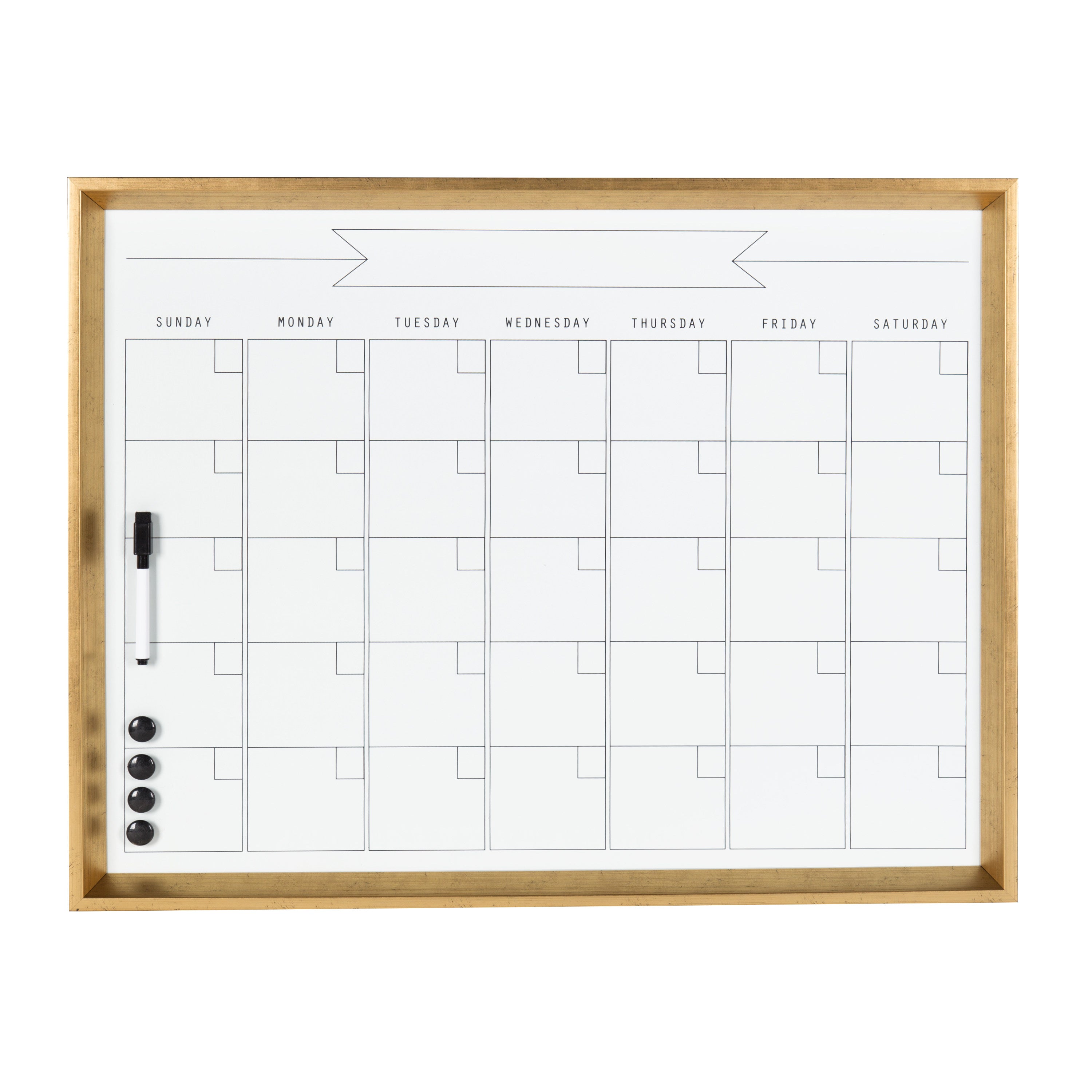 Calter Framed Magnetic Dry Erase Monthly Calendar