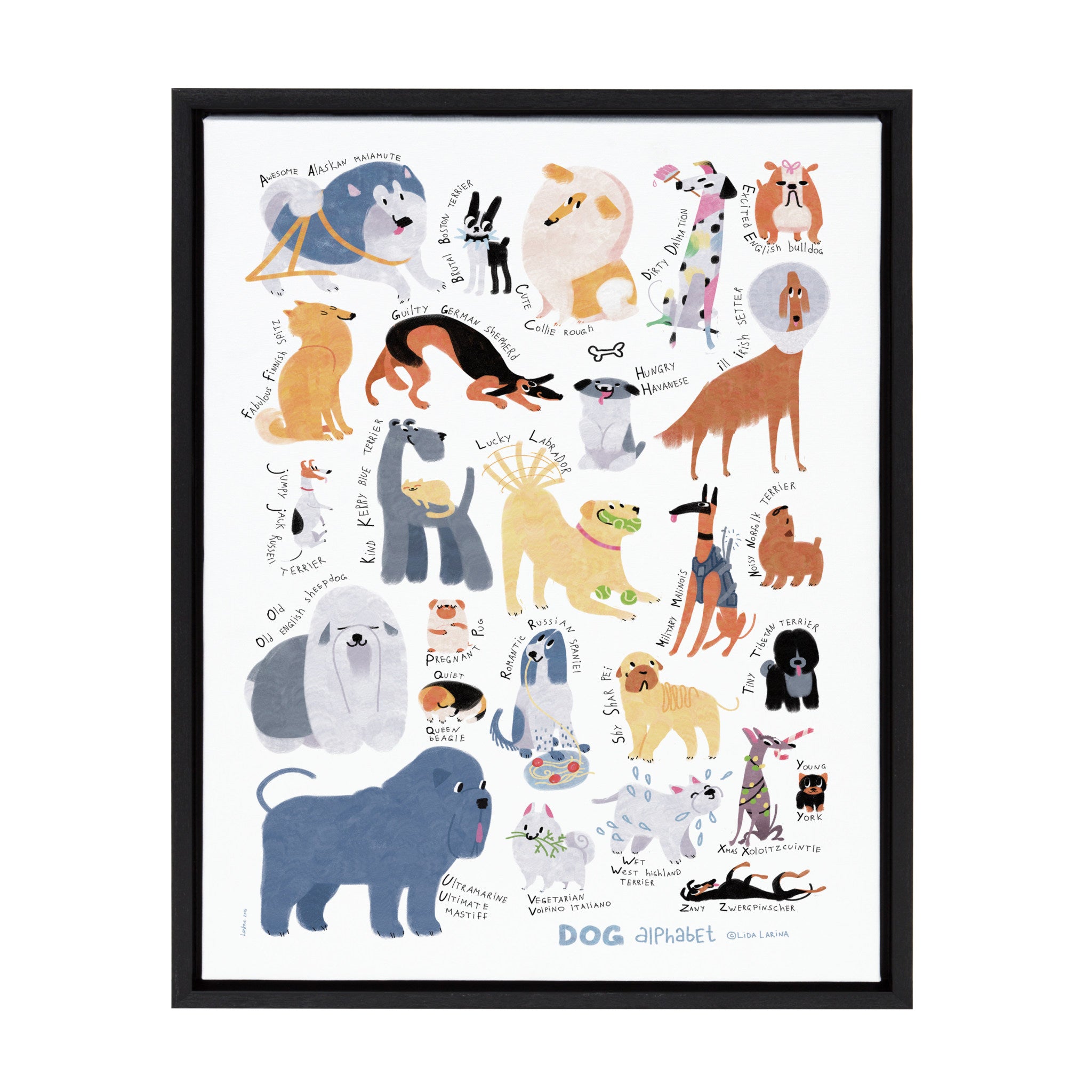 Framed Canvas, Contemporary, Black