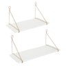 Vista Wood and Metal Wall Shelves