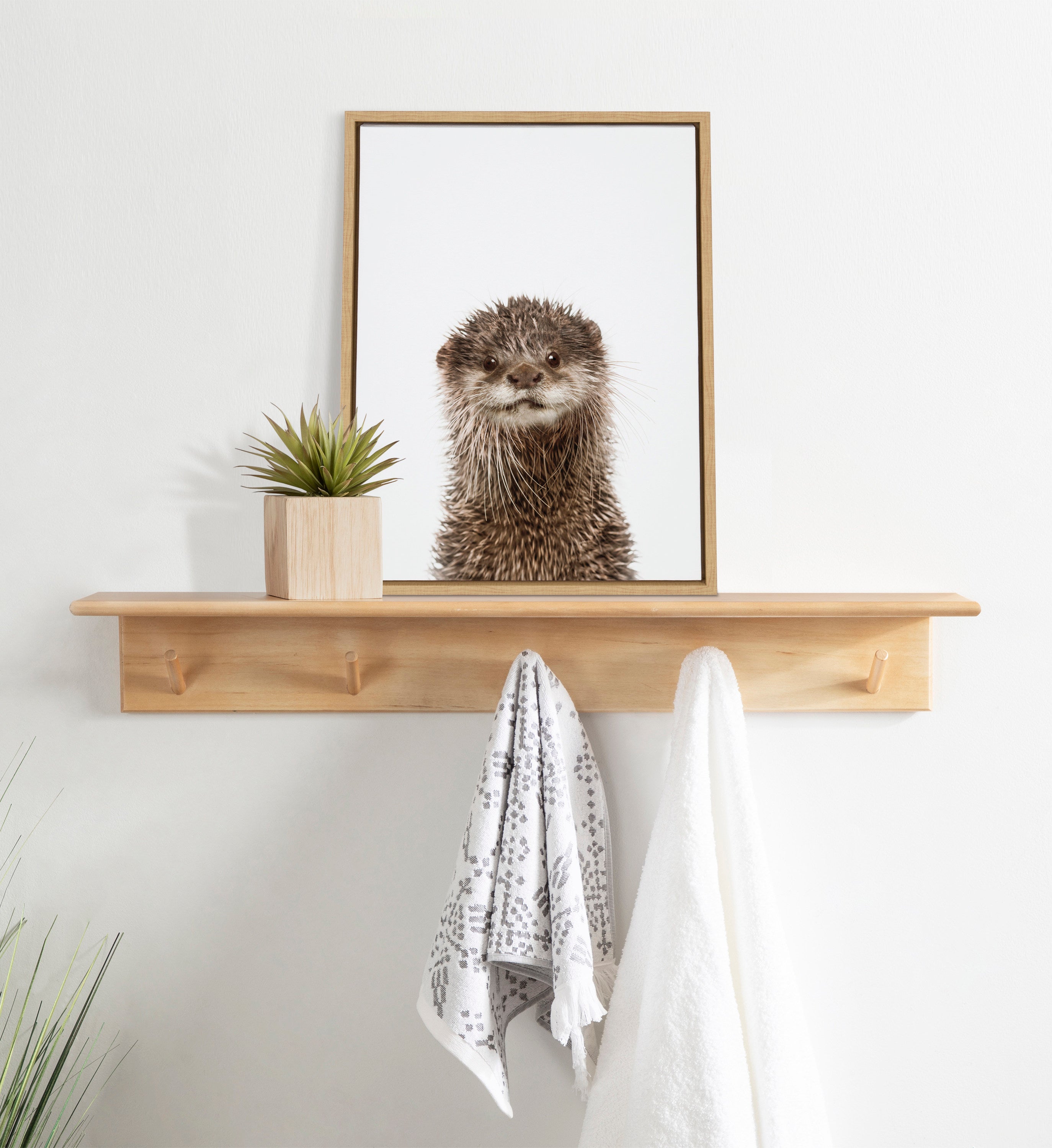 Sylvie Animal Studio Otter Framed Canvas by Amy Peterson Art Studio