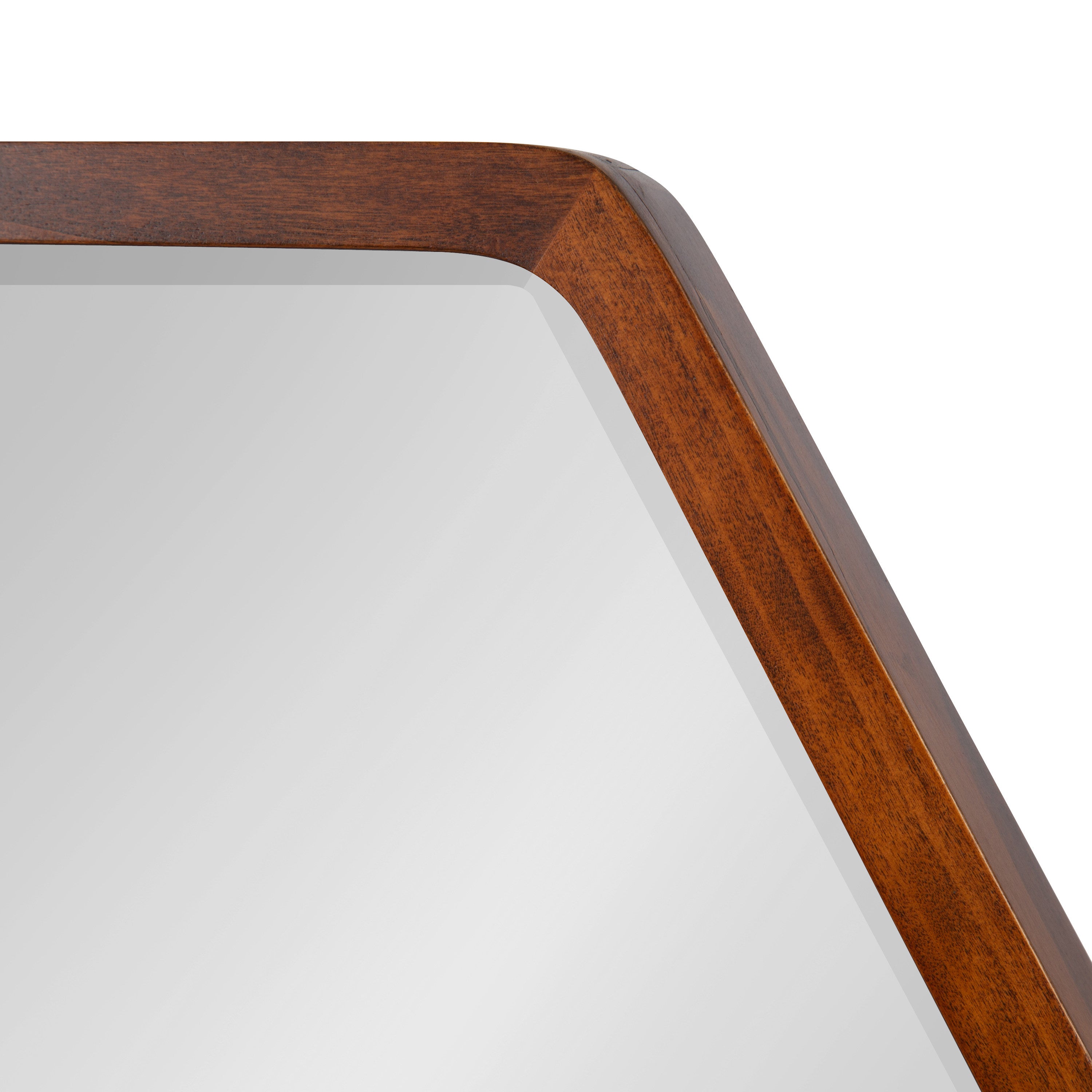 McLean Hexagon Wood Framed Wall Mirror