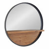Owing Framed Round Mirror with Shelf