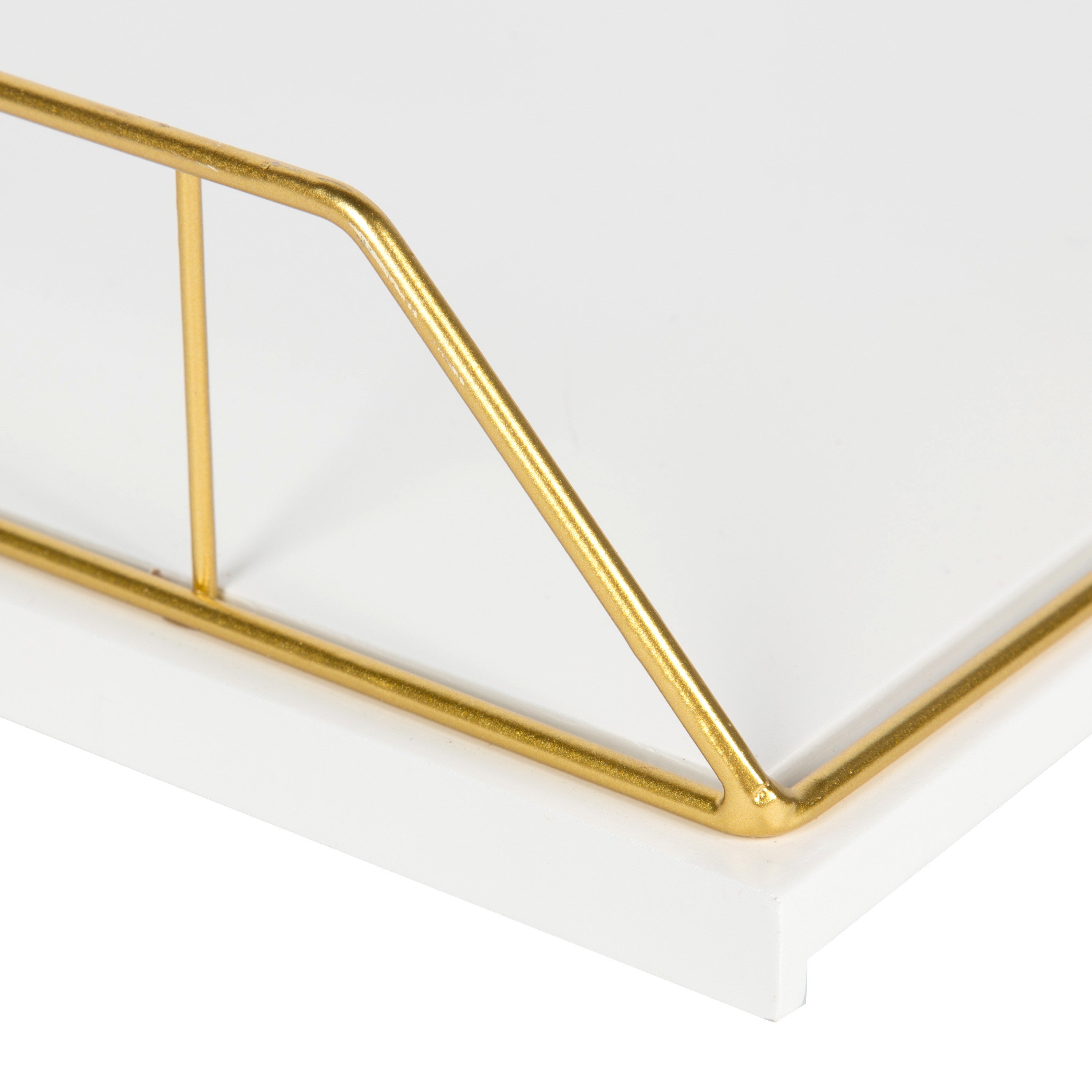 Benbrook Stacked Metal and Wood Letter Trays