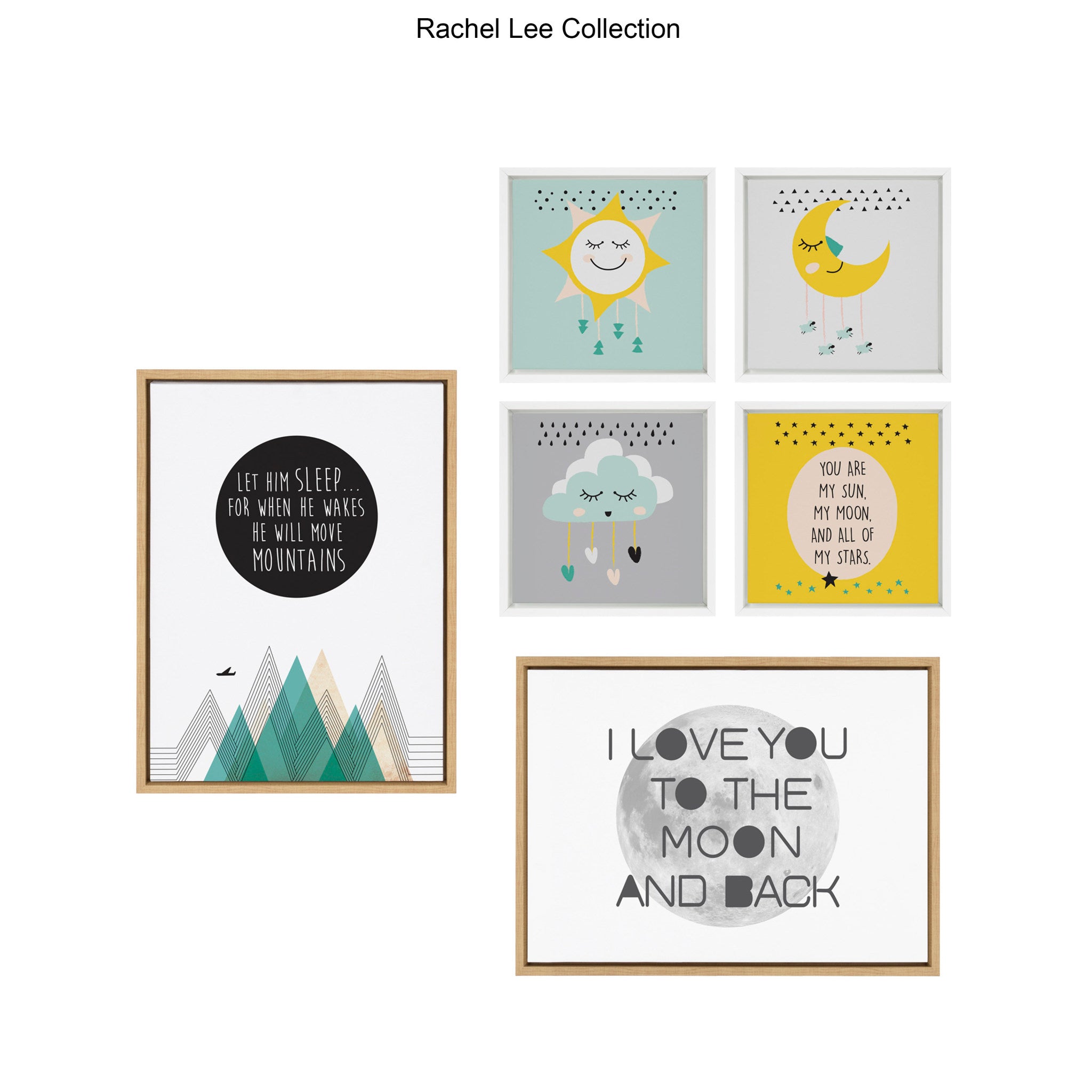 Sylvie Move Mountains Framed Canvas by Rachel Lee of My Dream Wall
