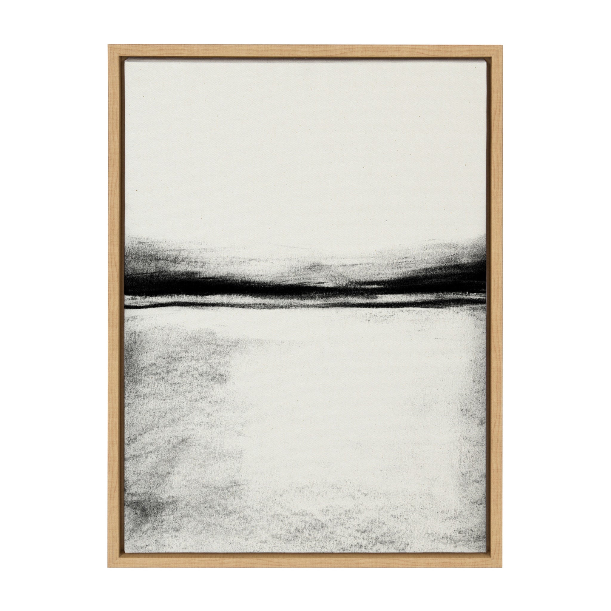 Sylvie 646 Charcoal Landscape Framed Canvas by Teju Reval of SnazzyHues