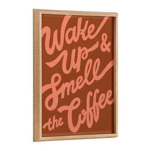 Blake Wake Up and Smell The Coffee Framed Printed Glass by Maria Filar