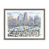 Sylvie Central Park Christmas Framed Canvas by Michael Storrings