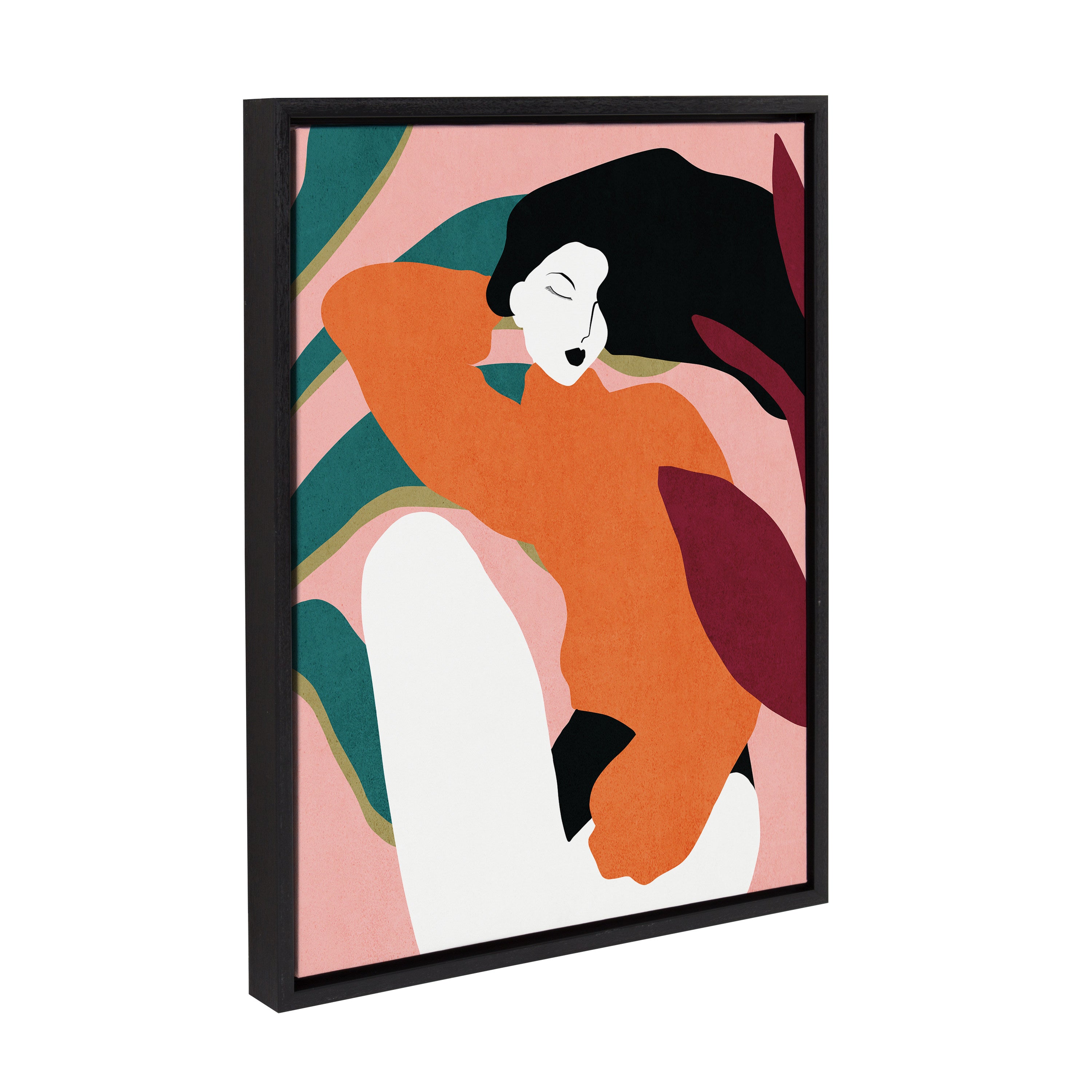 Sylvie Midori Framed Canvas by Alexander Ginzburg