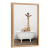 Blake Giraffe 2 in Tub Color Framed Printed Glass by Amy Peterson Art Studio