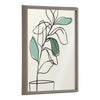 Blake Tranquil Fiddle Leaf Framed Printed Glass by Elizabeth Silver