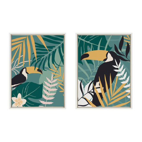 Sylvie Jungle Mania Framed Canvas Set by Maja Mitrovic of Makes My Day Happy