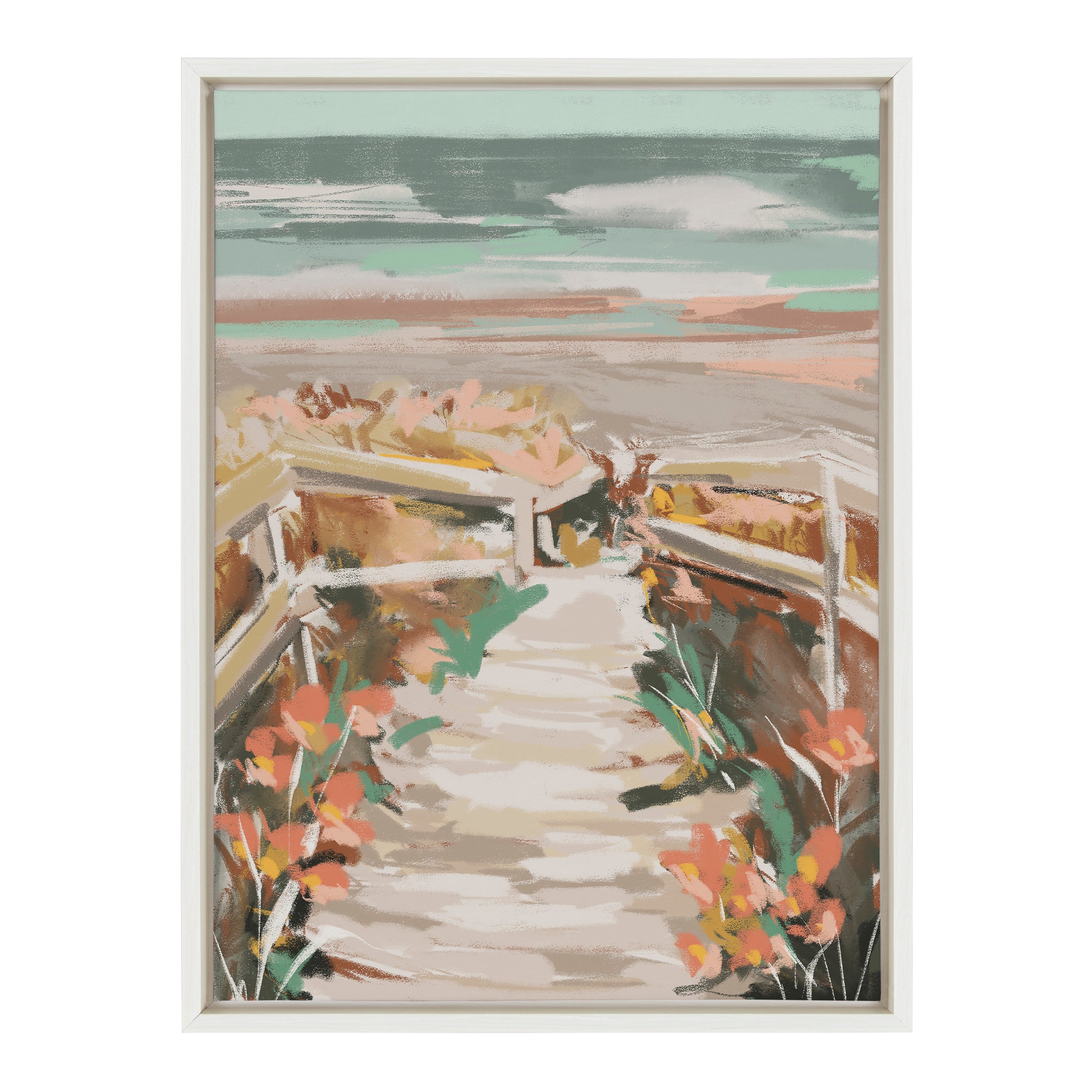 Sylvie Landscape 08 Beach Framed Canvas by Annie Quigley