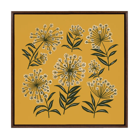 Sylvie Angelica Mustard Framed Canvas by Maria Filar