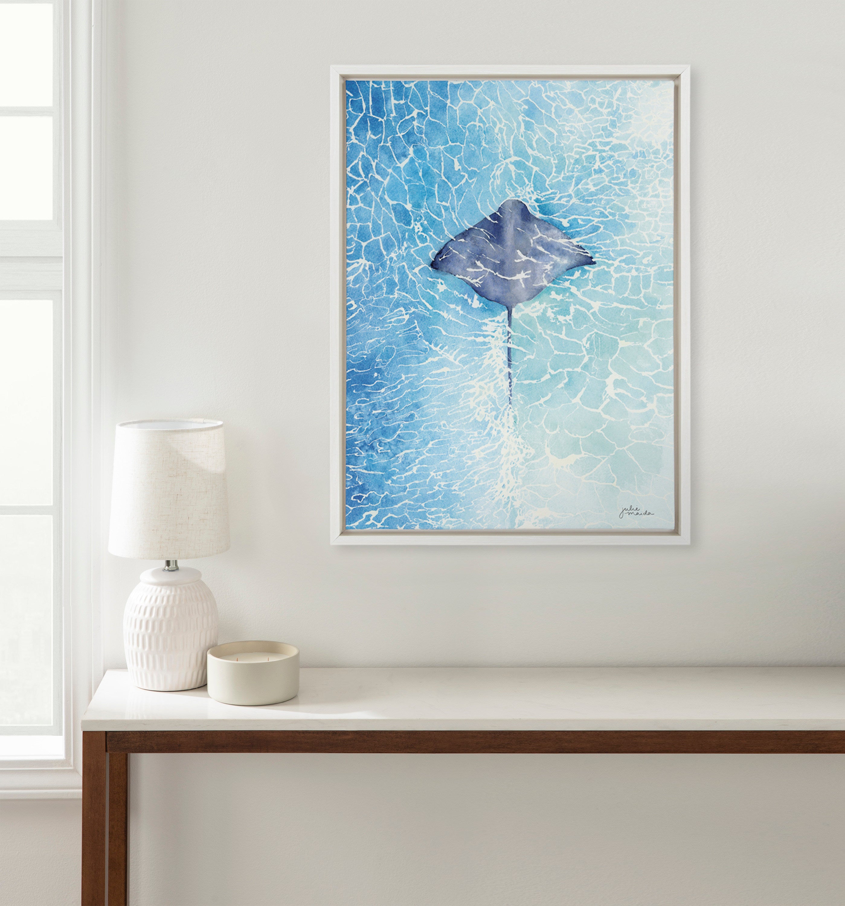 Sylvie Stingray Framed Canvas by Julie Maida