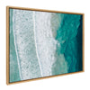 Sylvie Ocean Waves by the Bay Framed Canvas by The Creative Bunch Studio