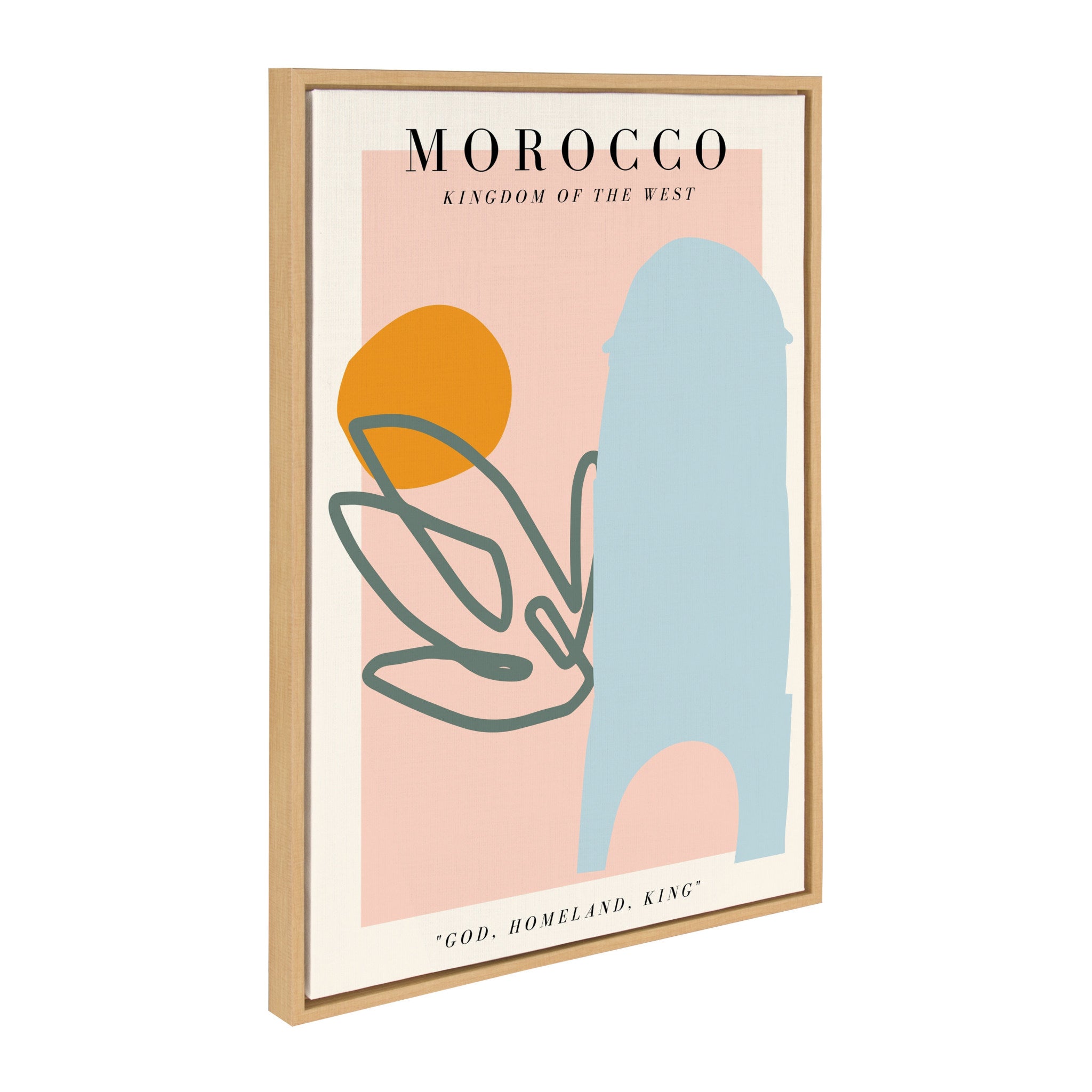 Sylvie Travel Poster Morocco No.1 Framed Canvas by Chay O.