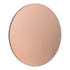 Azalea Rose Gold Tinted Frameless Round Wall Mirror