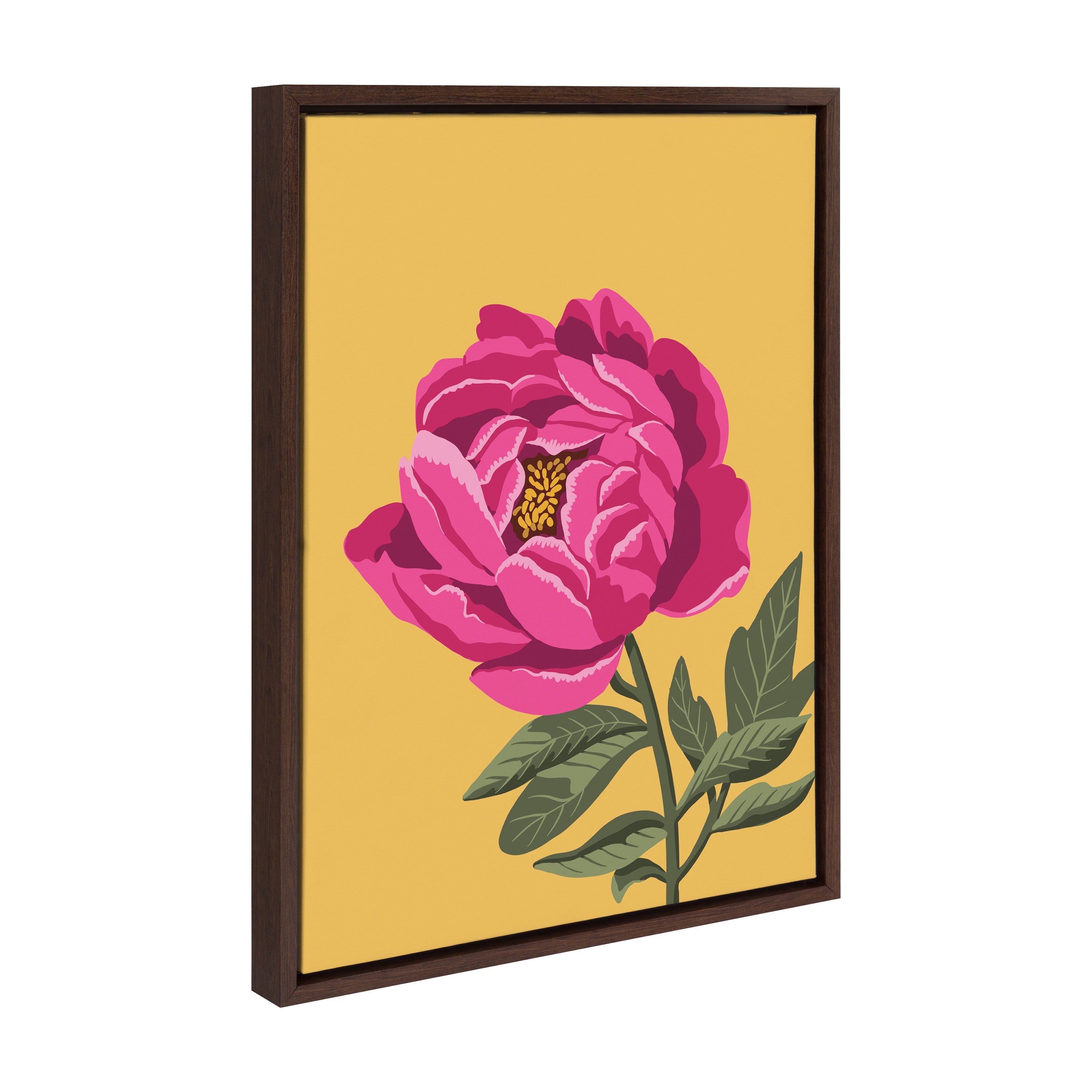 Sylvie Bright Peony Framed Canvas by Maria Filar