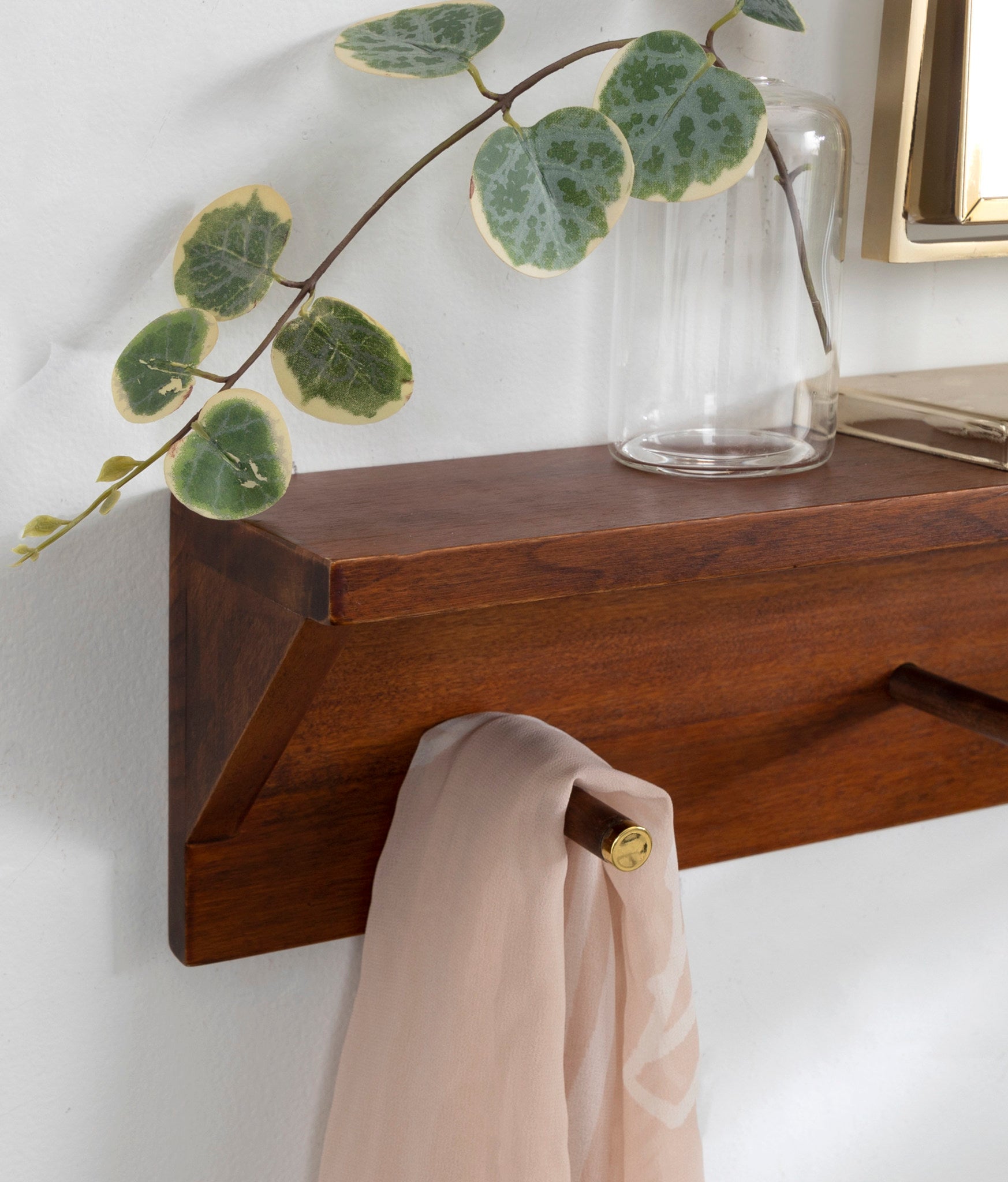 Hinter Wood Shelf with Pegs