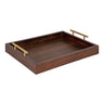 Lipton Decorative Wood Tray with Metal Handles