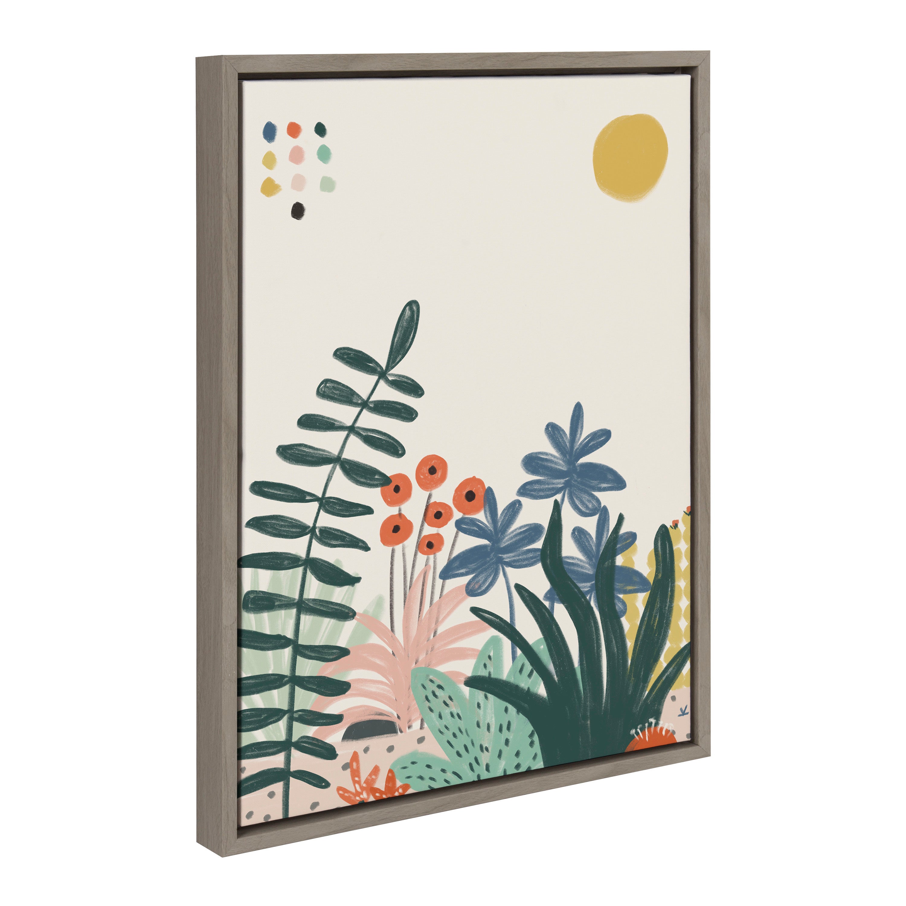 Sylvie Zen Garden 2 Framed Canvas by Kelly Knaga