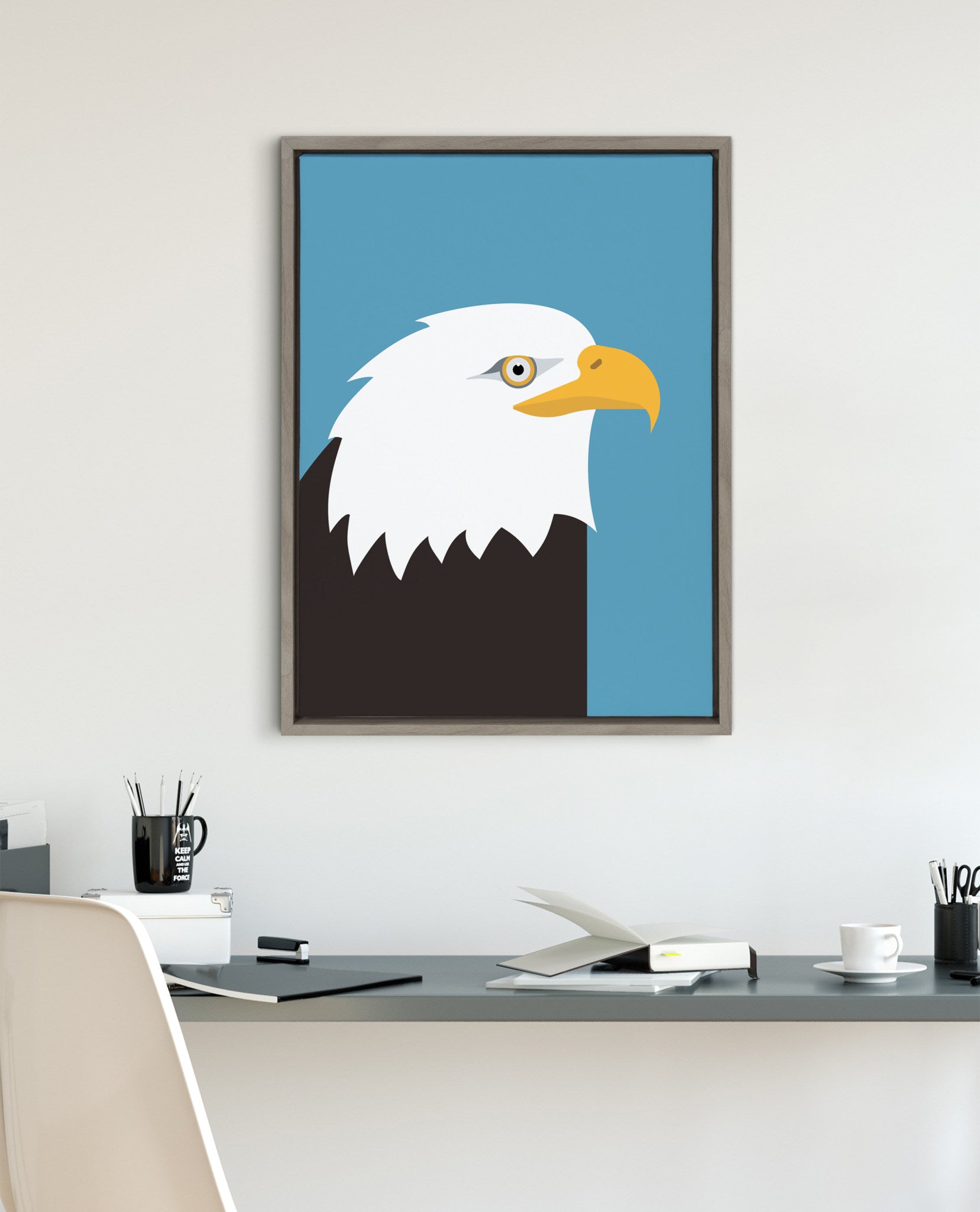 Sylvie Bald Eagle Framed Canvas by Rocket Jack