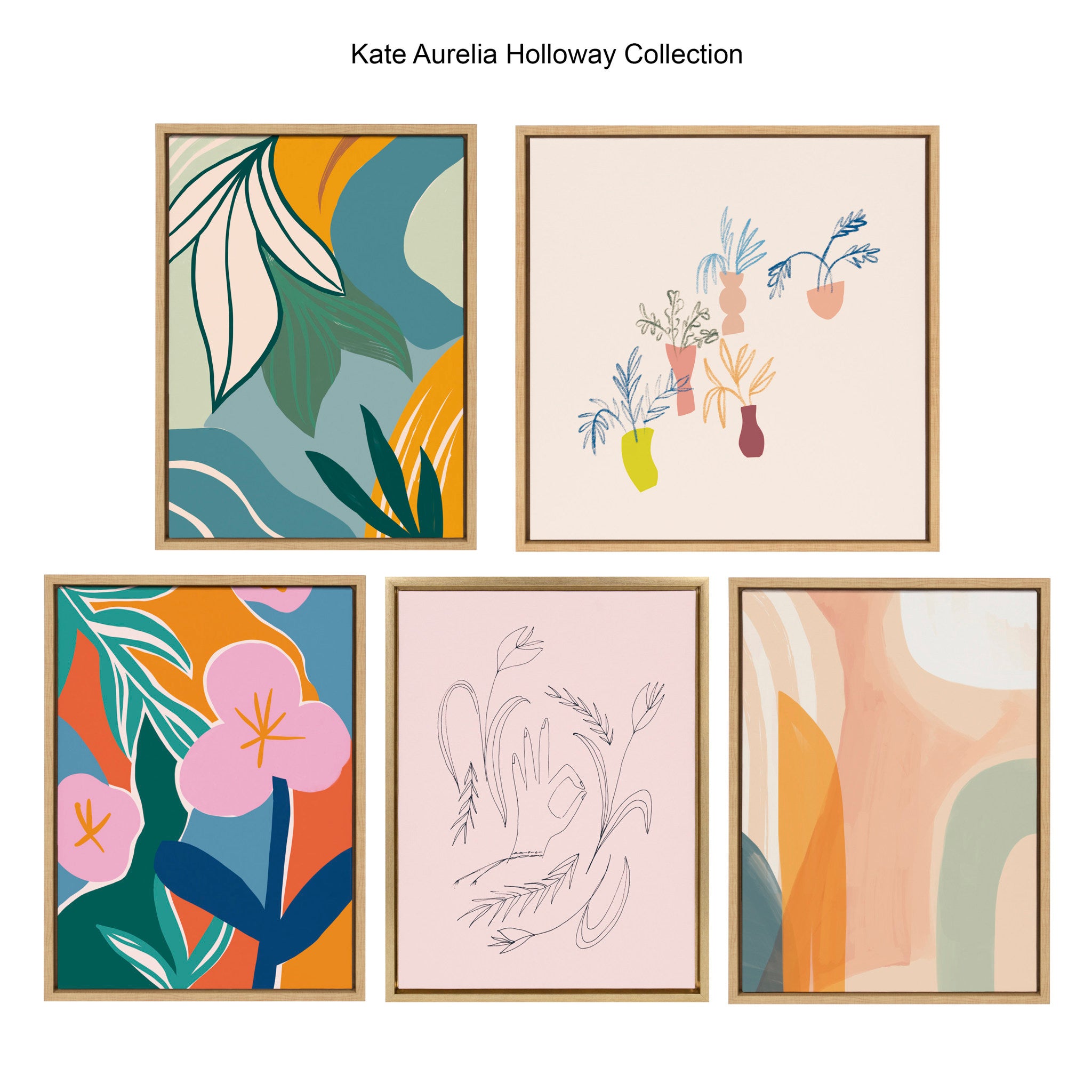 Sylvie Desert Sand Framed Canvas by Kate Aurelia Holloway
