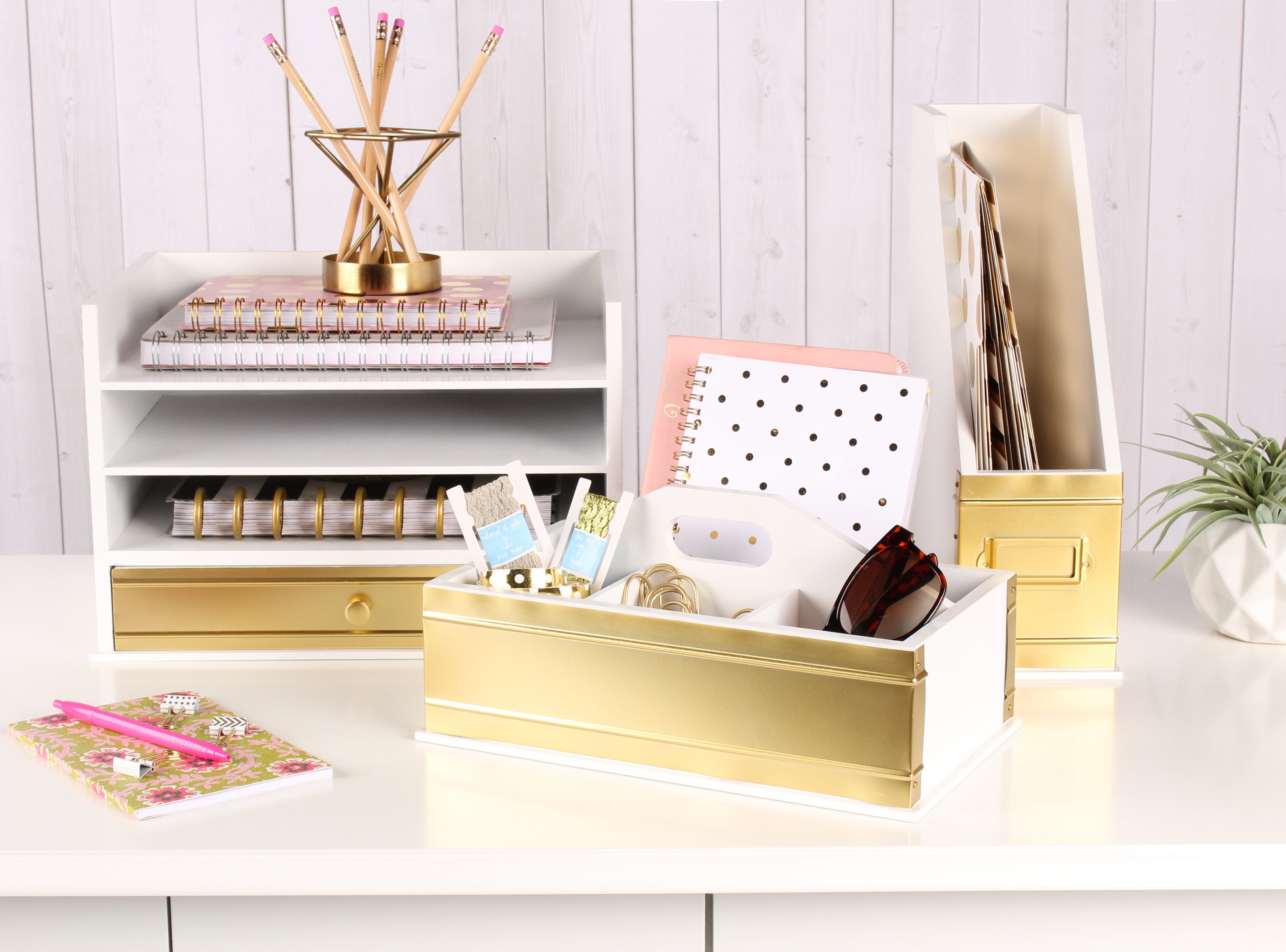 Industrious Desktop Wood Letter Tray