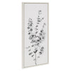 Sylvie Eucalyptus Botanical I Gray and Soft White Framed Canvas by The Creative Bunch Studio