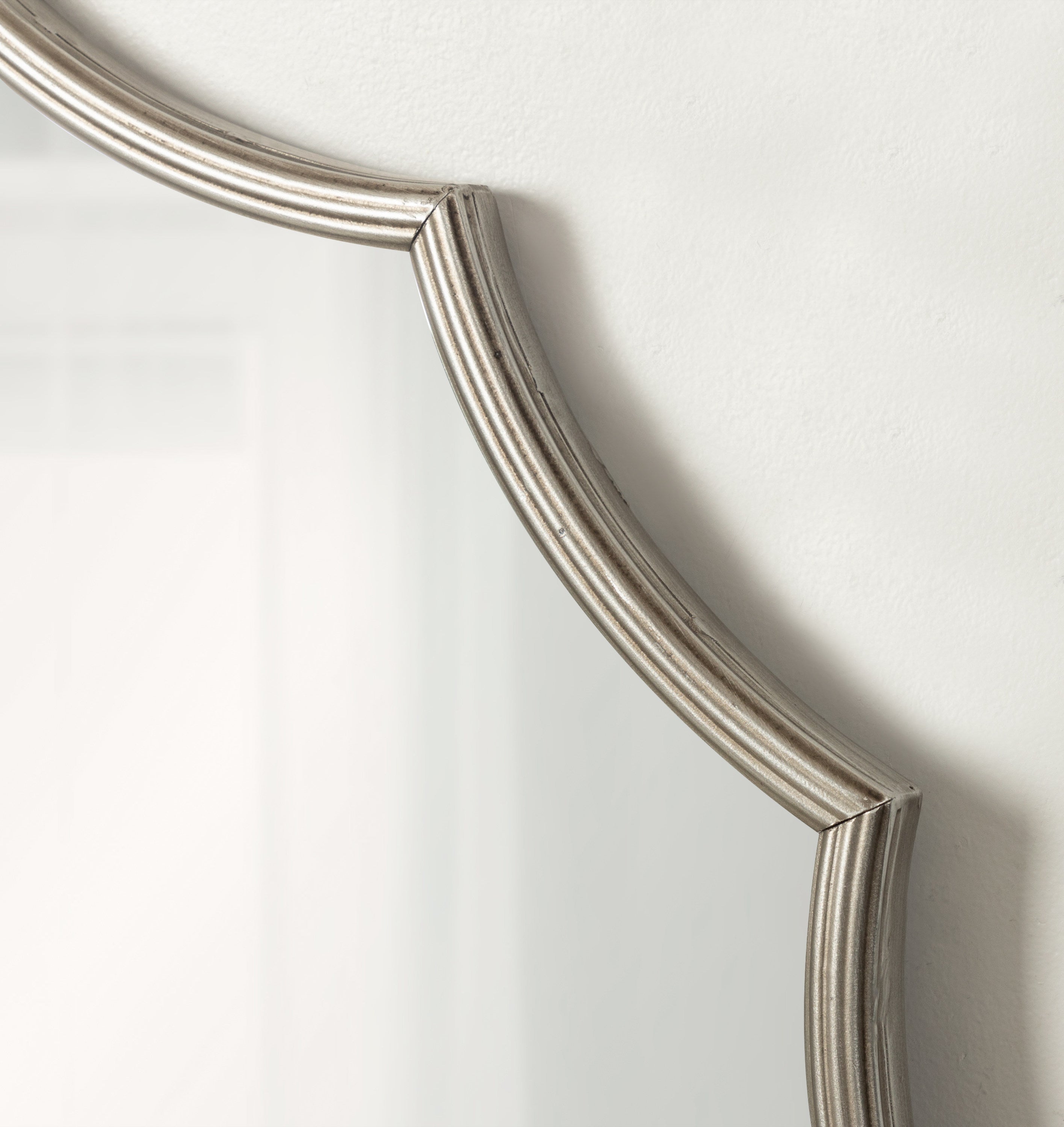 Lalina Scalloped Round Framed Accent Mirror