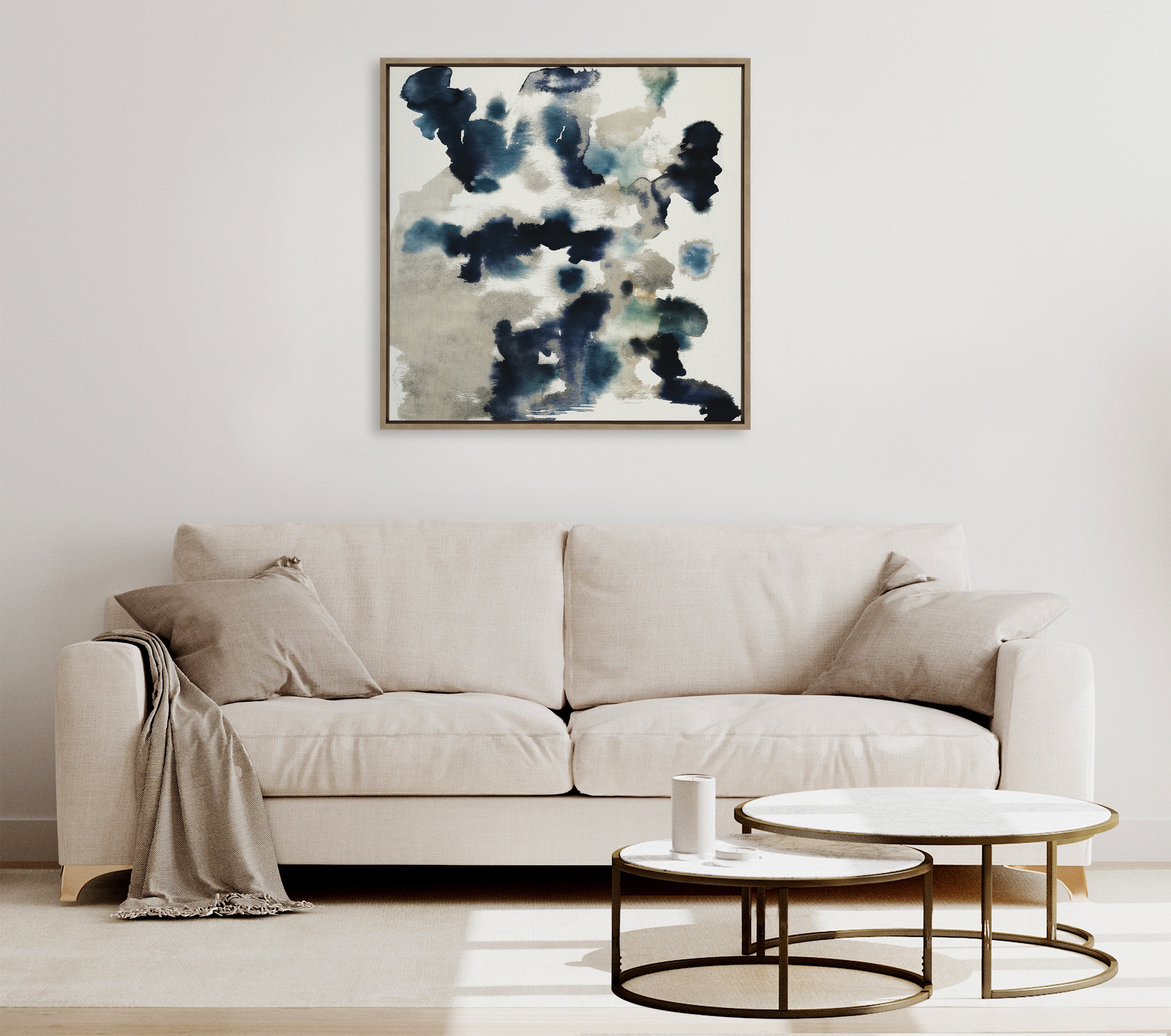 Sylvie Gilded Watercolor Framed Canvas by Amy Lighthall