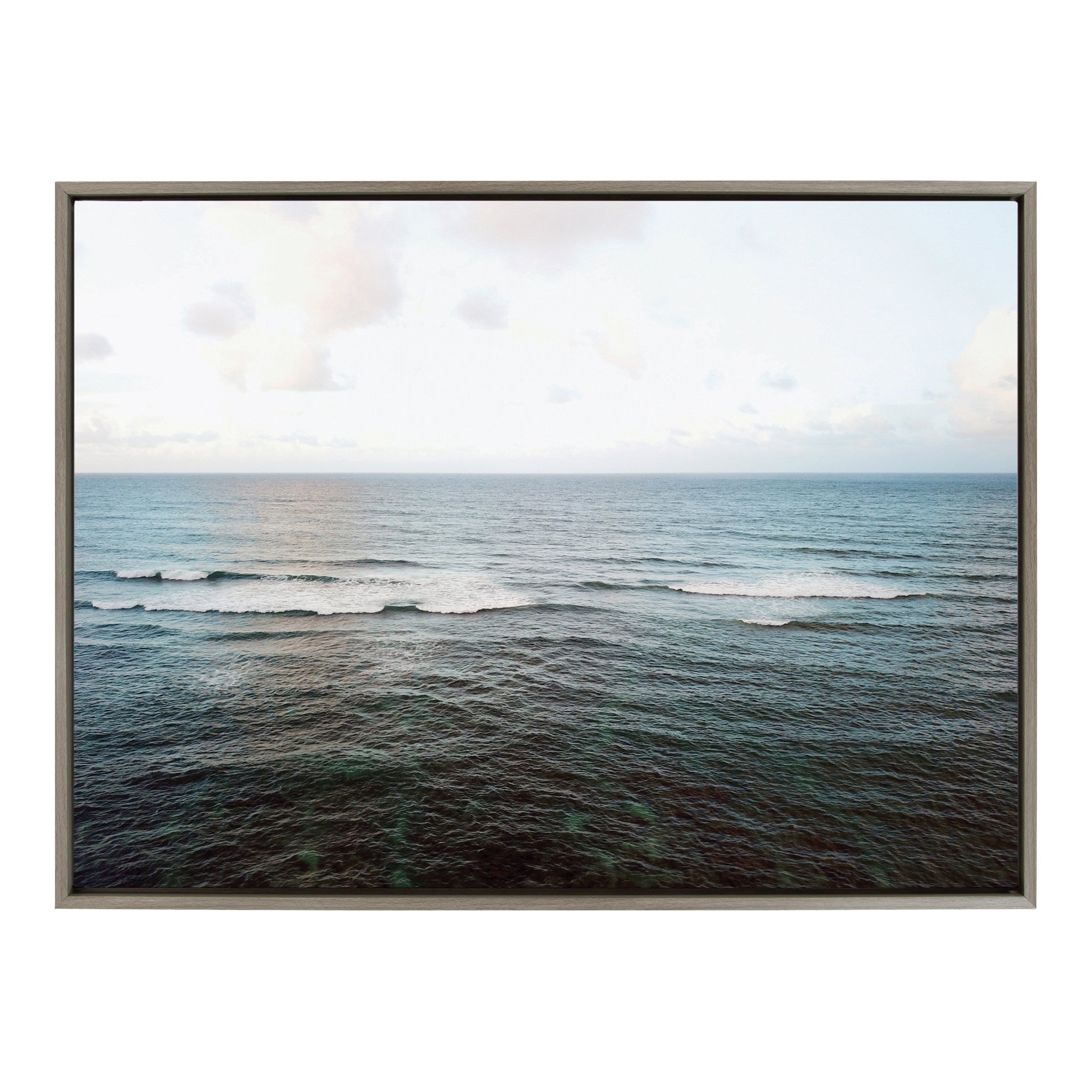 Sylvie Where the Ocean Meets the Sky Framed Canvas by Rachel Bolgov