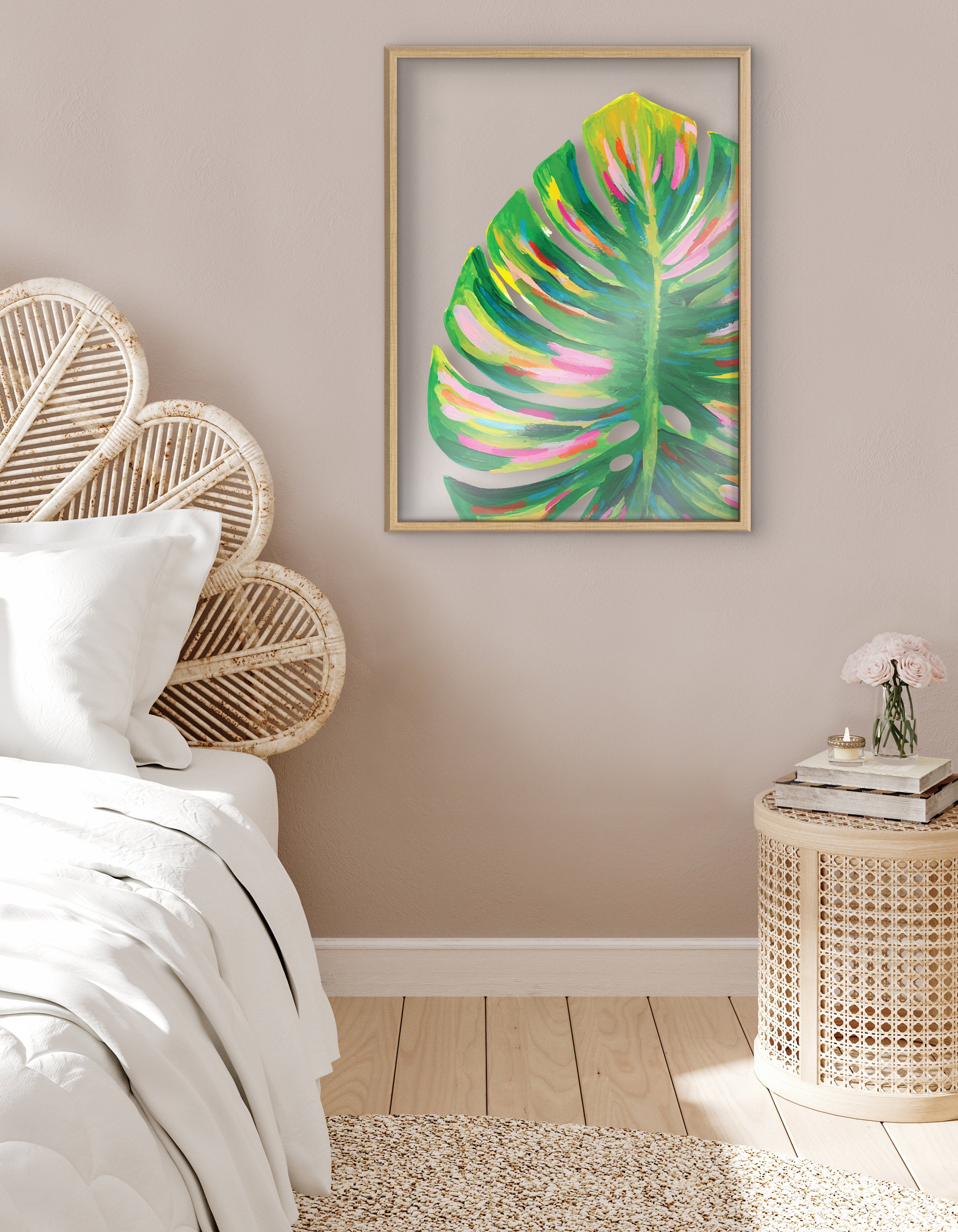 Blake Monstera Framed Printed Art by Jessi Raulet of Ettavee