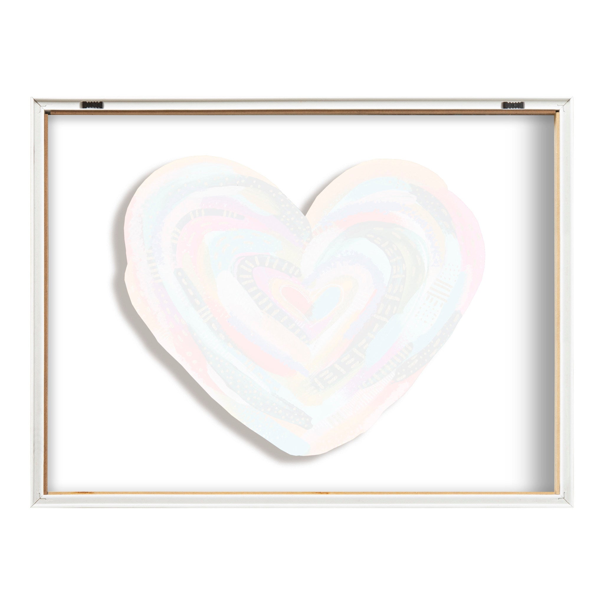 Blake Labyrinth Heart Framed Printed Glass by Jessi Raulet of Ettavee