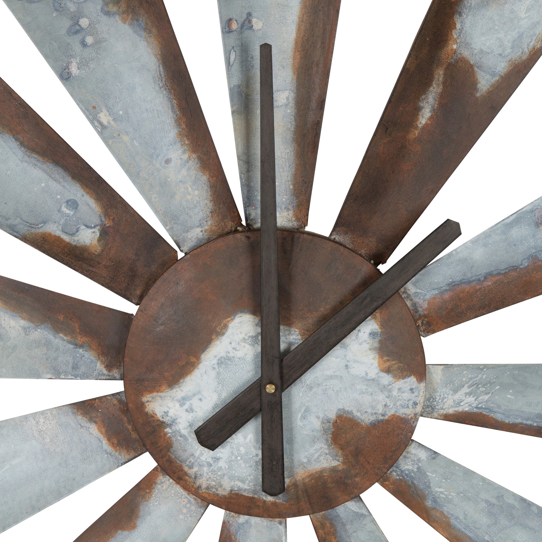 Millbrook Windmill Distressed Metal Wall Clock