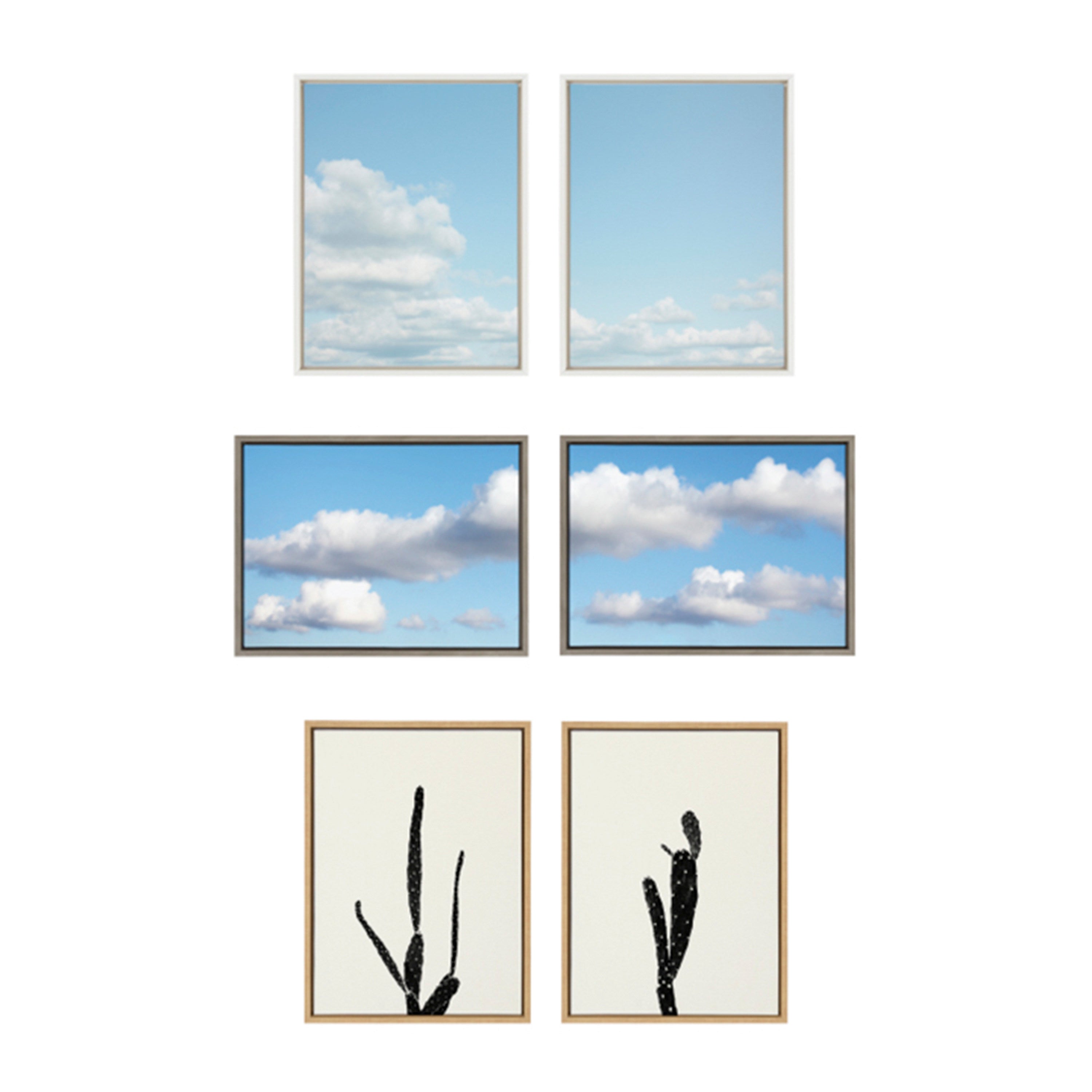 Sylvie Soft and Fluffy Clouds Framed Canvas by Stephanie Klatt