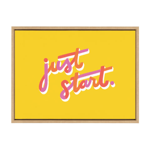 Sylvie Just Start Framed Canvas by Maria Filar