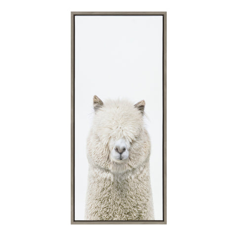 Sylvie Alpaca Fluff Framed Canvas by Amy Peterson Art Studio