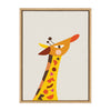 Sylvie Mid Century Modern Baby Giraffe Framed Canvas by Rachel Lee of My Dream Wall
