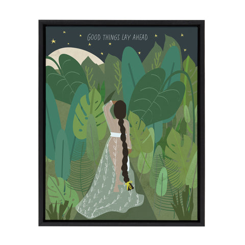 Sylvie Lady of the Forest Framed Canvas by Queenbe Monyei