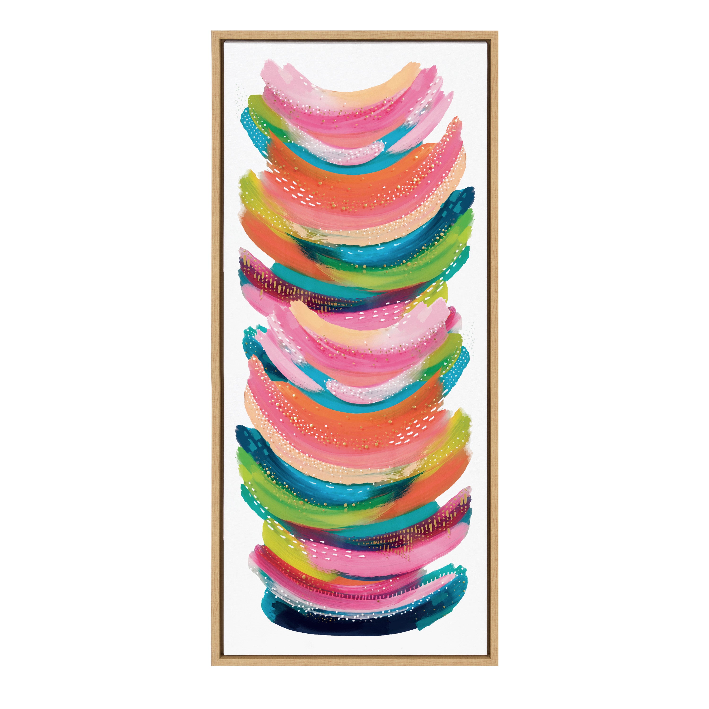 Sylvie Bright Abstract Framed Canvas by Jessi Raulet of Ettavee