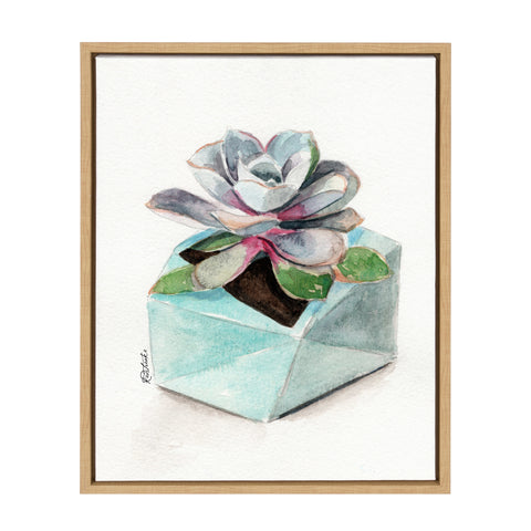 Sylvie Succulent 3 Framed Canvas by Jennifer Redstreake Geary
