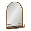 Estero Metal Framed Arch Wall Mirror with Shelf