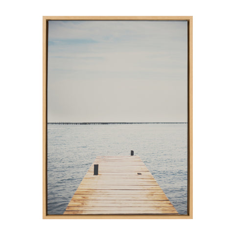 Sylvie Standing on the Dock Framed Canvas by Laura Evans