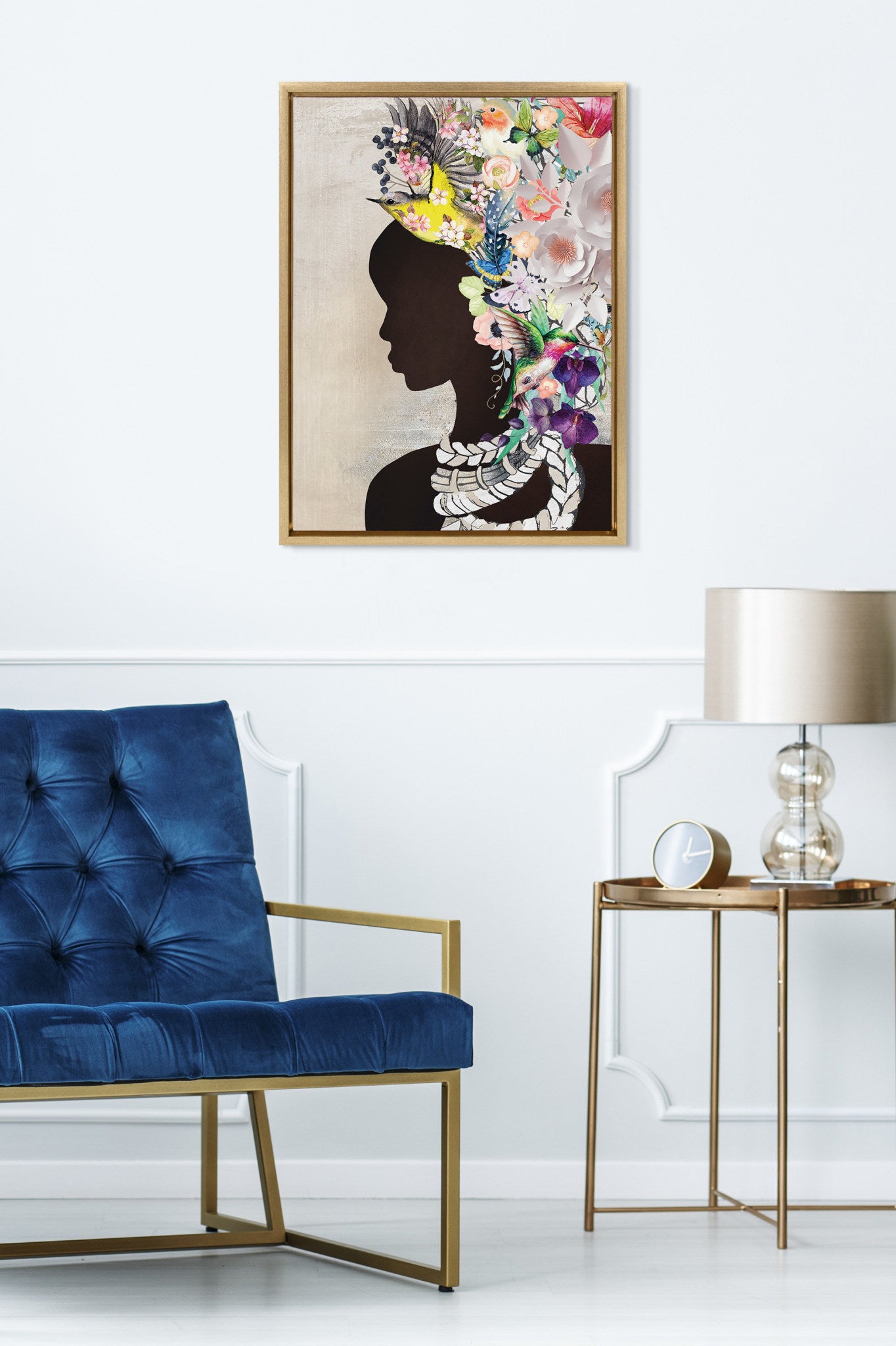 Sylvie Natural Woman Framed Canvas by Nikki Chu