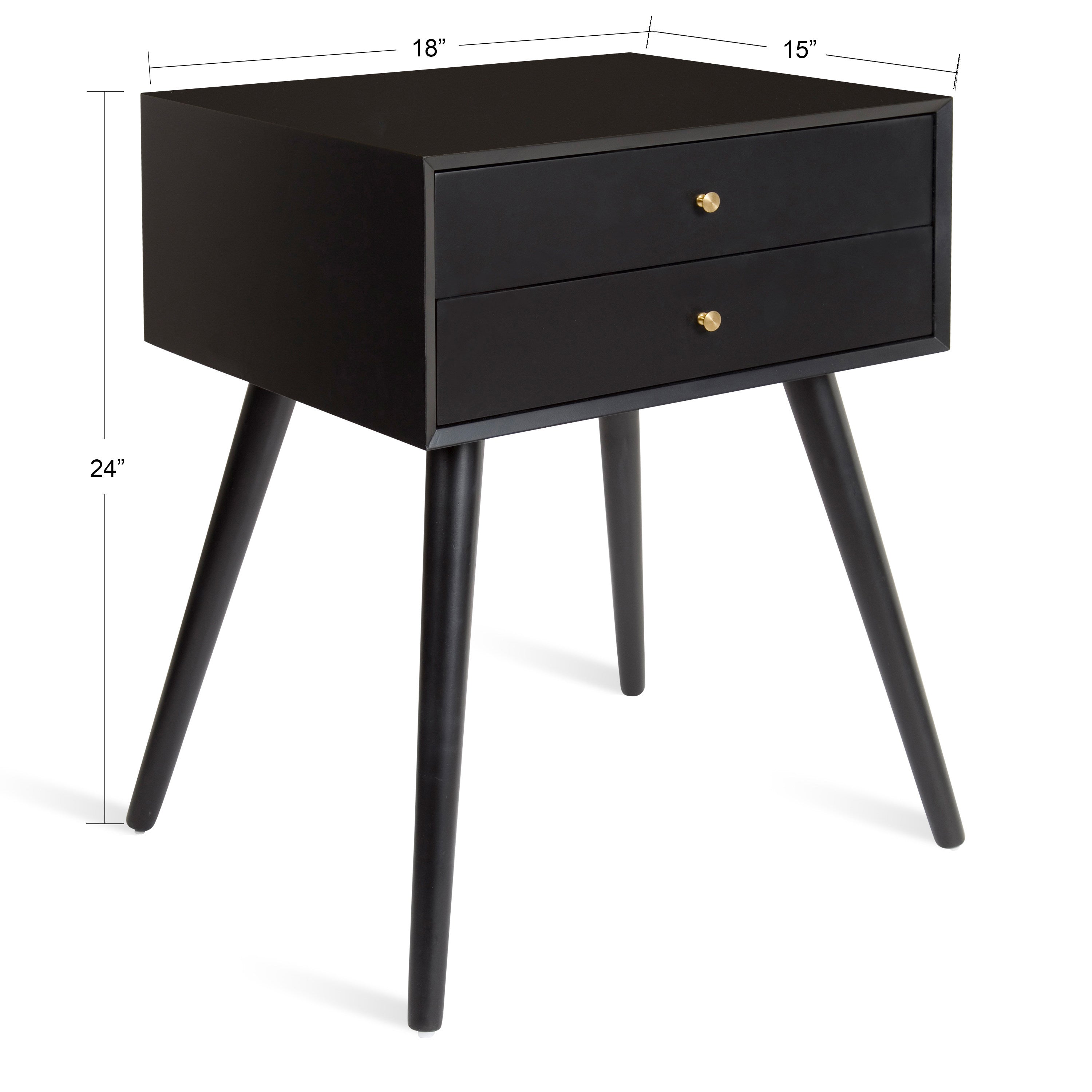 Finco Side Table with 2 Drawers